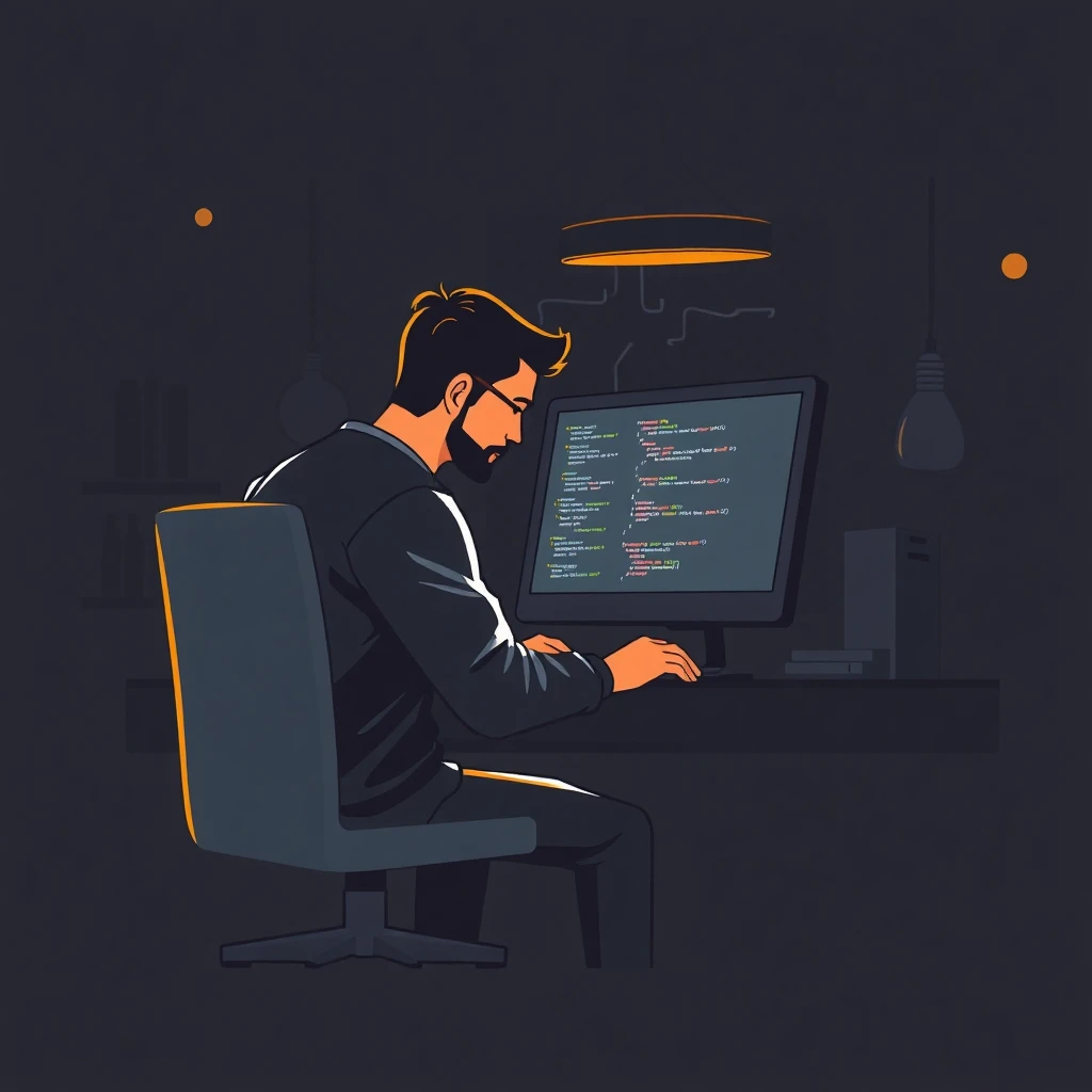 Développeur concentré