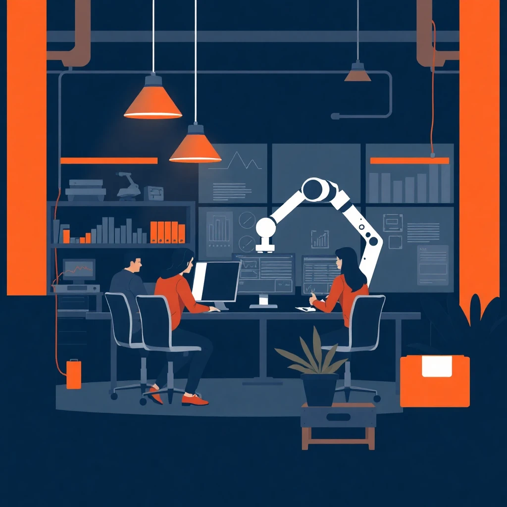 Team working on AI automation