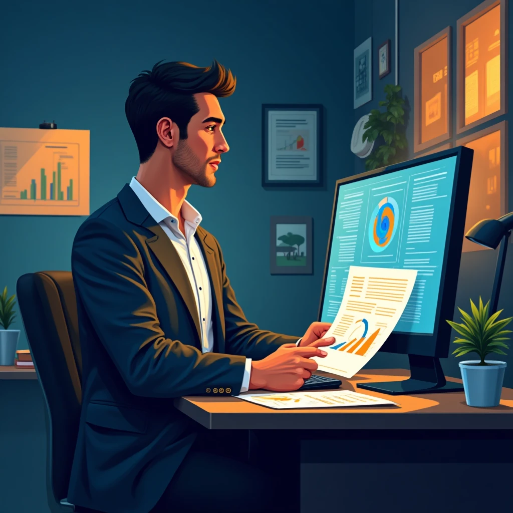 High-tech office setting