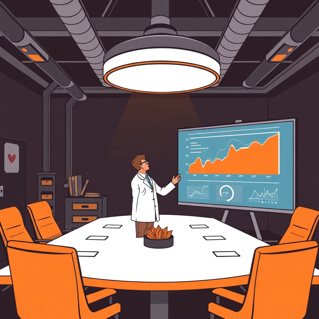 Data scientist presenting insights