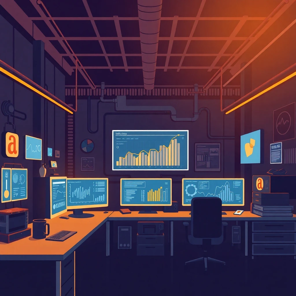 Futuristic data science office