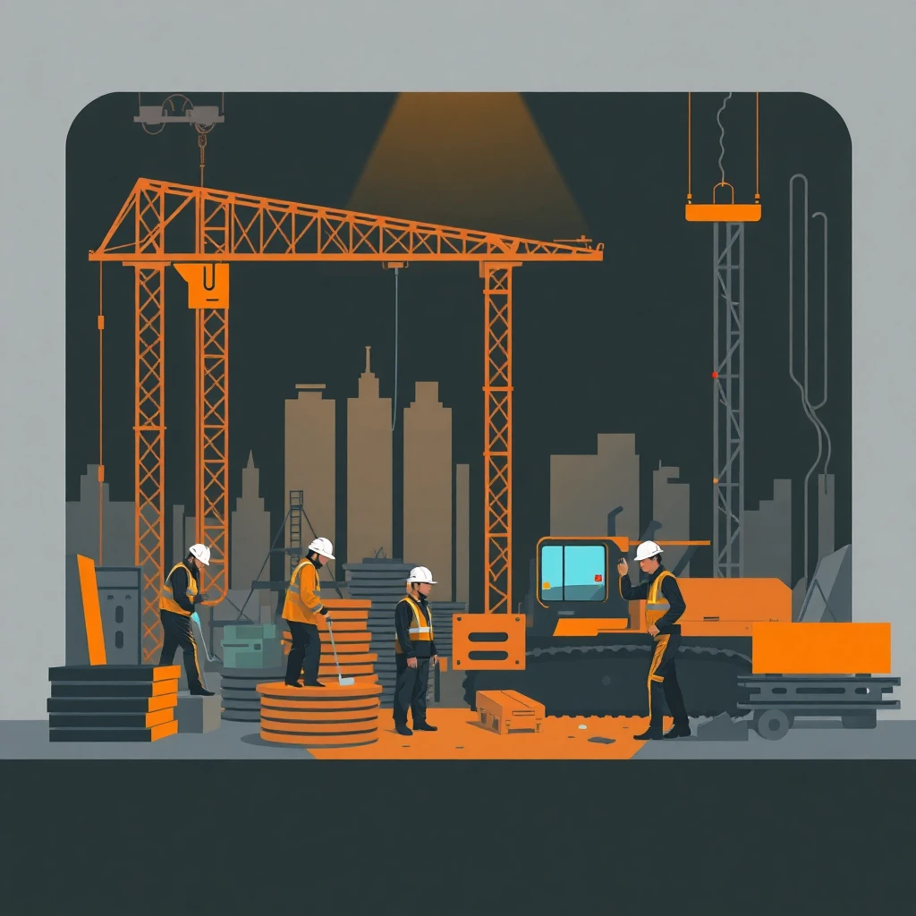 Modern construction site