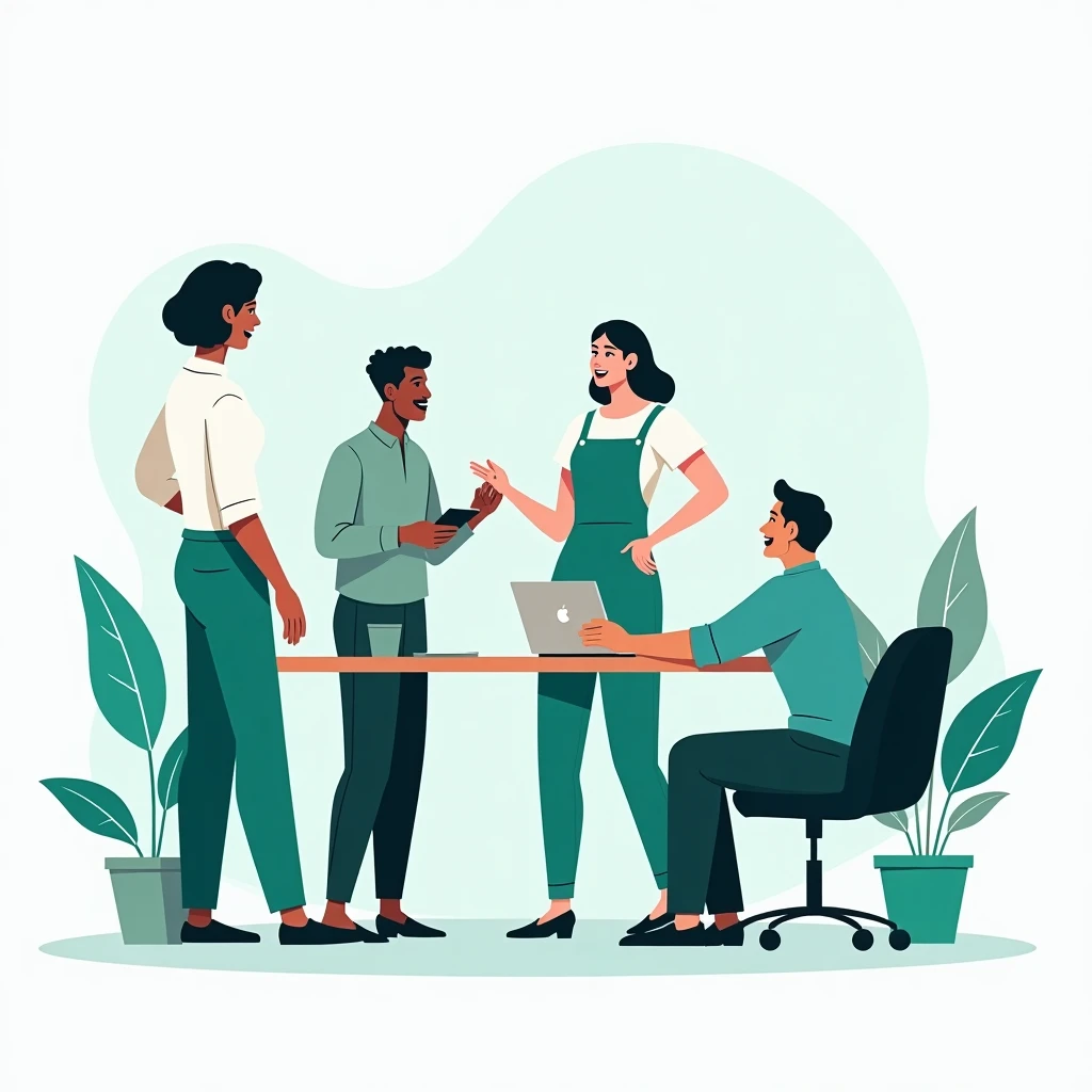 Teamwork in a customer service setting