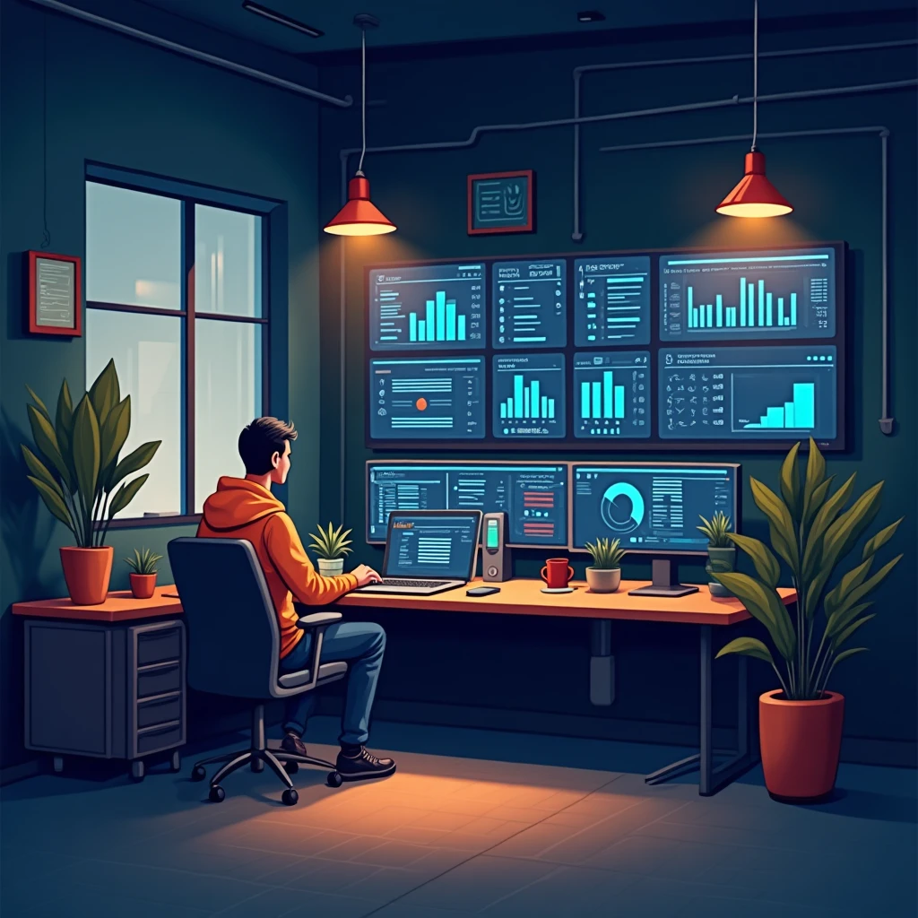 High-tech office setup