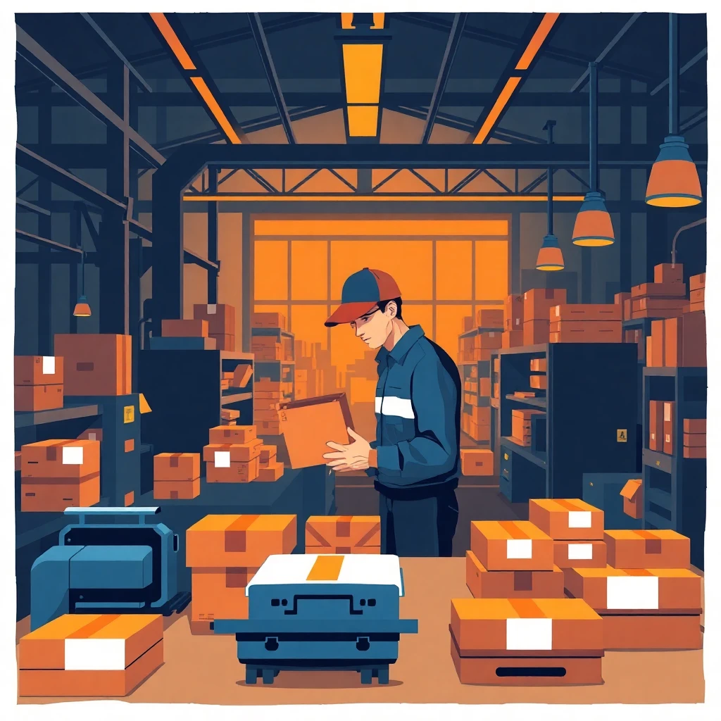 Courier sorting packages
