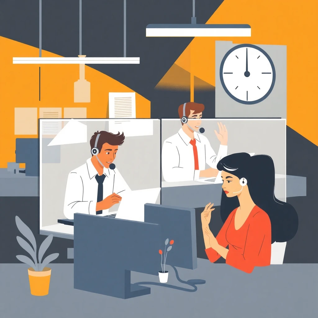 Diverse customer service team