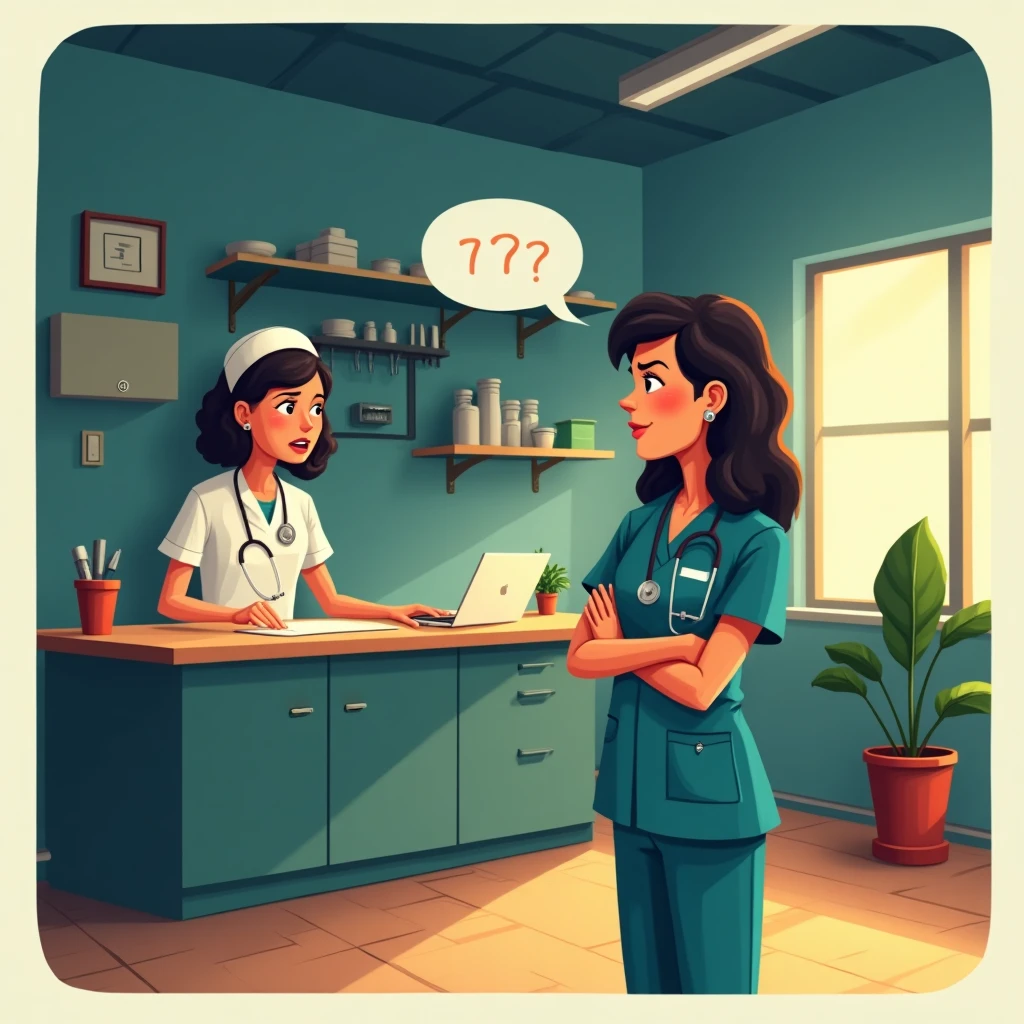 Nurse reacting to a myth