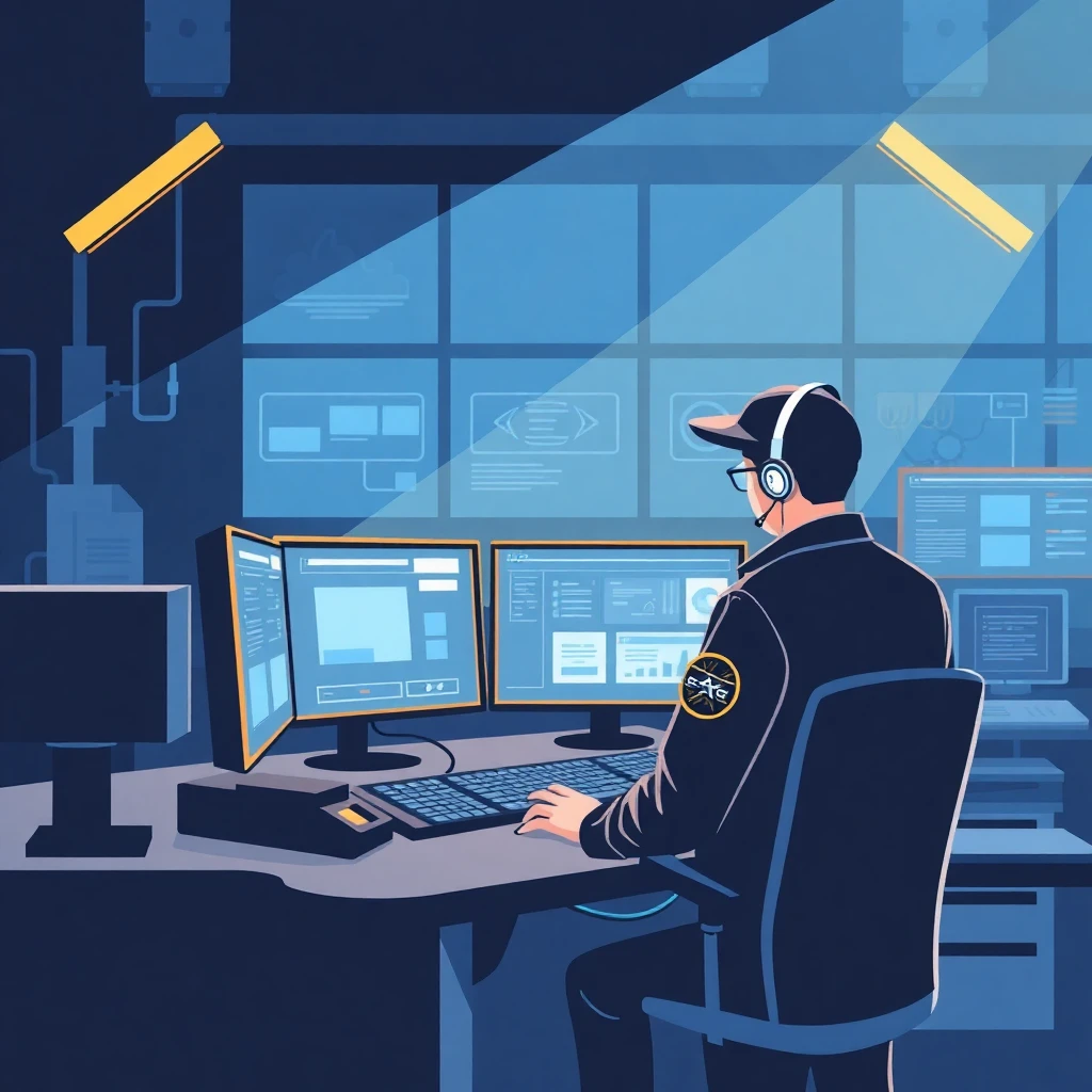 Security officer at work