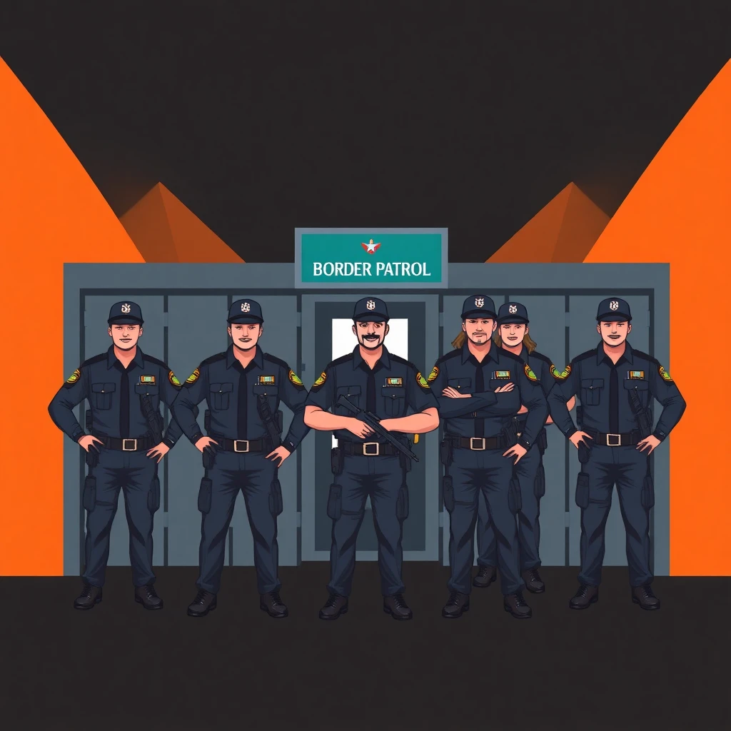 Border patrol agents on duty