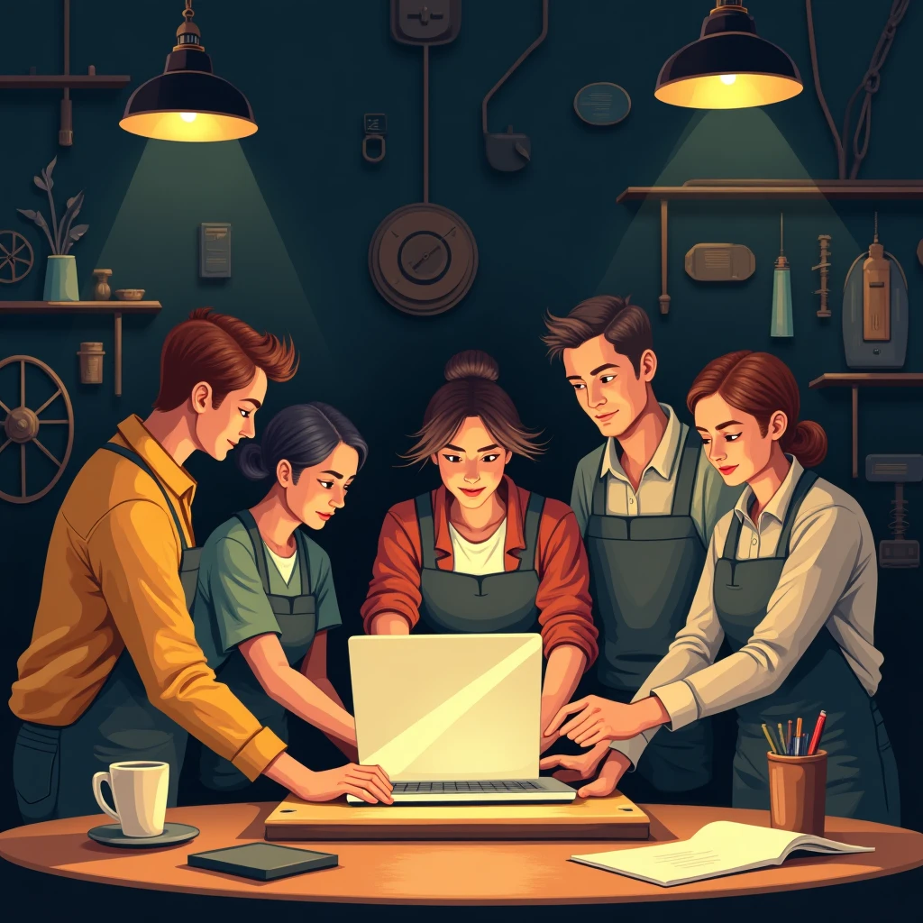 Diverse team in tech