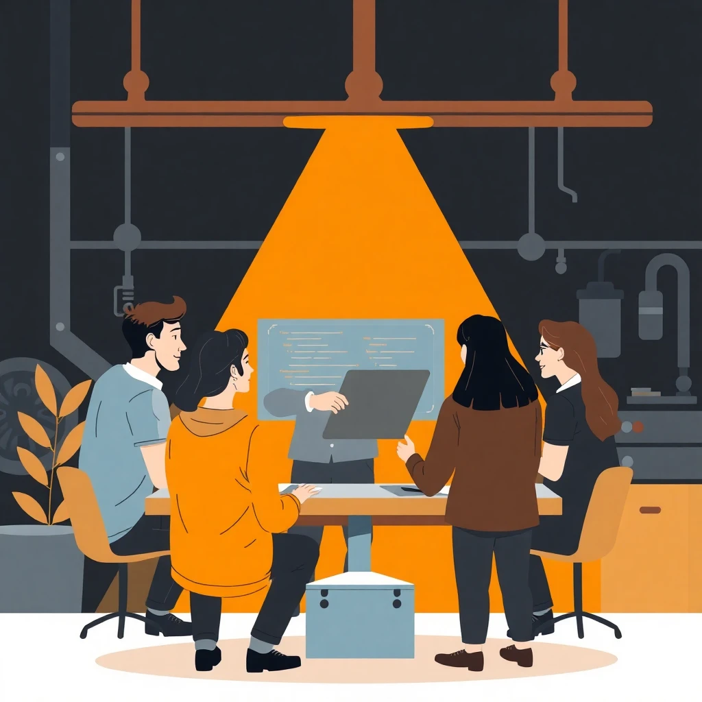 Team leader in a code review