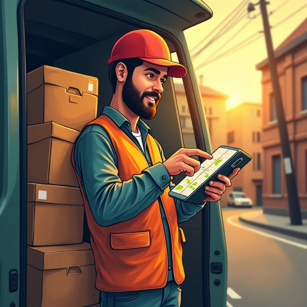 Delivery job scene