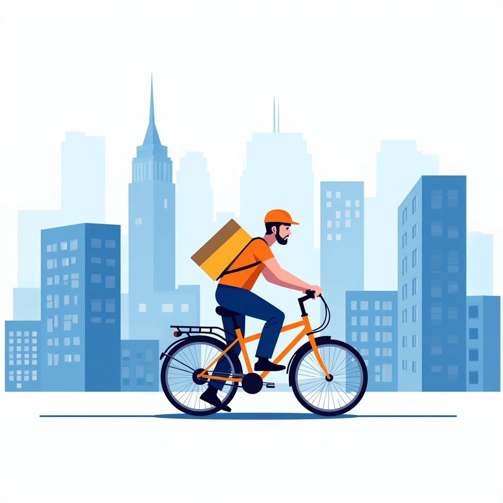 Urban delivery scene