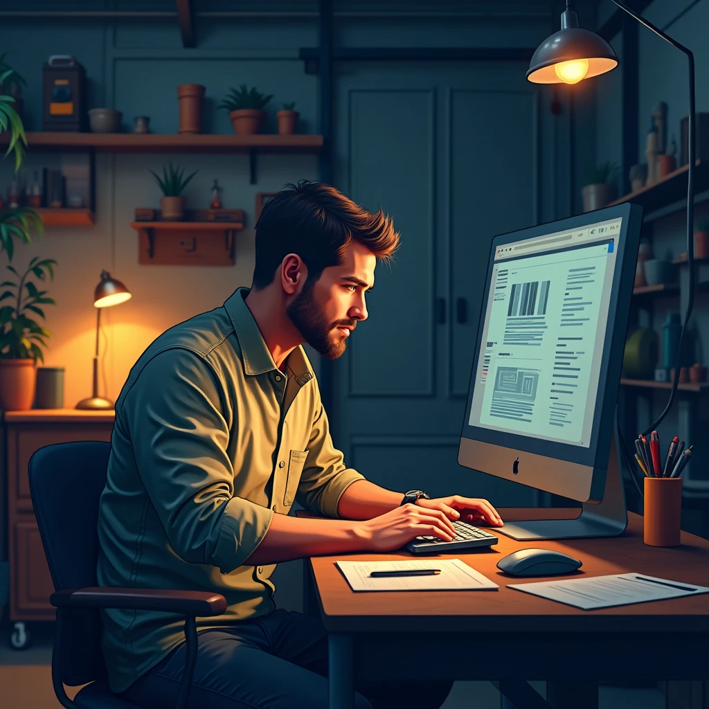 Ingeniero Frontend trabajando en diseño