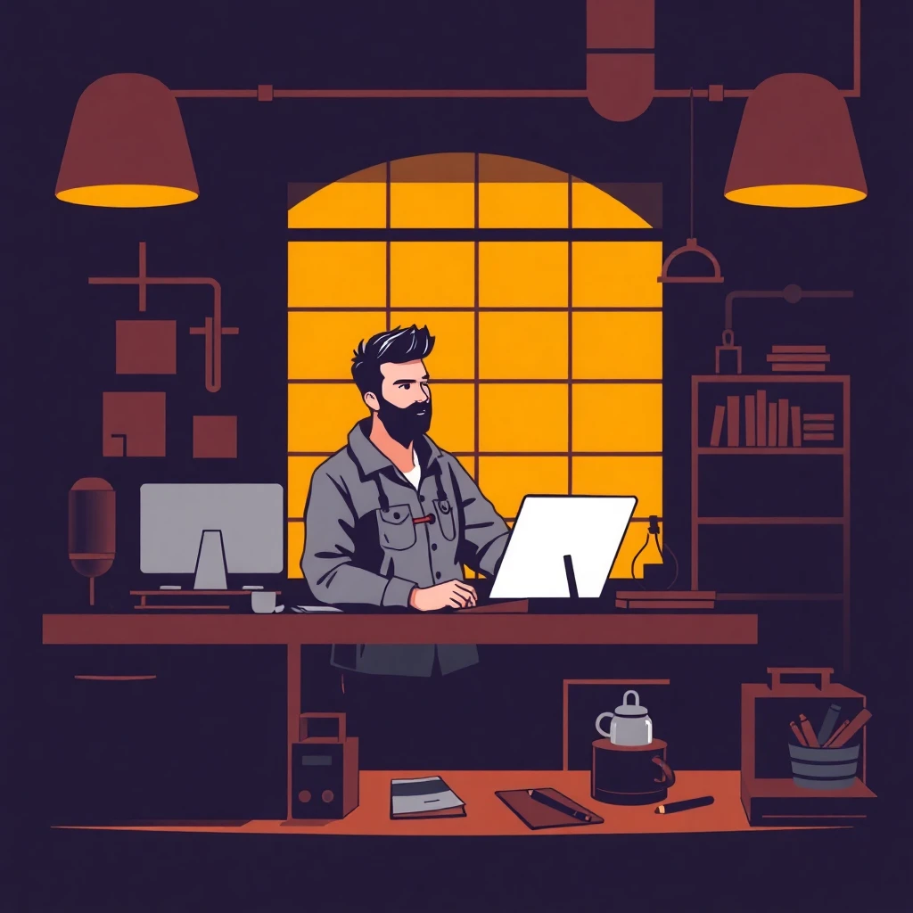 Desarrollador trabajando en la oficina