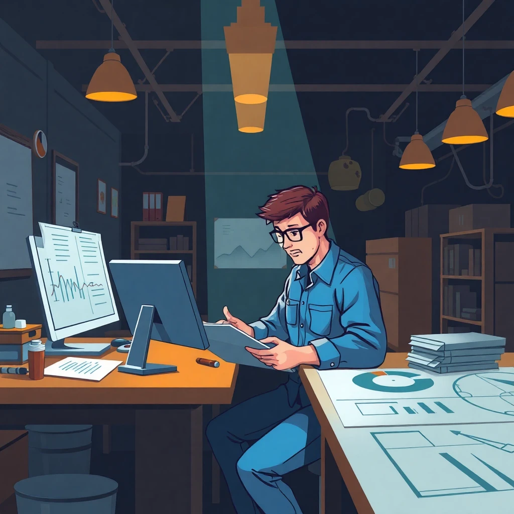 Analista de datos trabajando