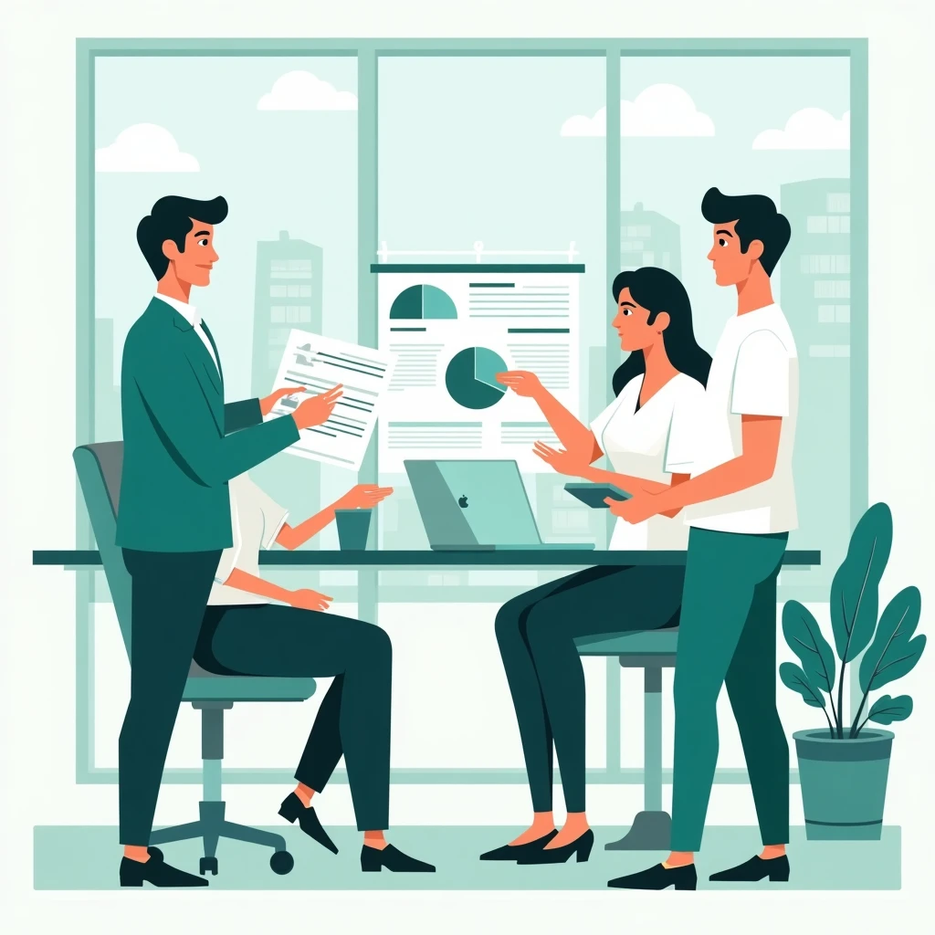 Gerente de logística en oficina