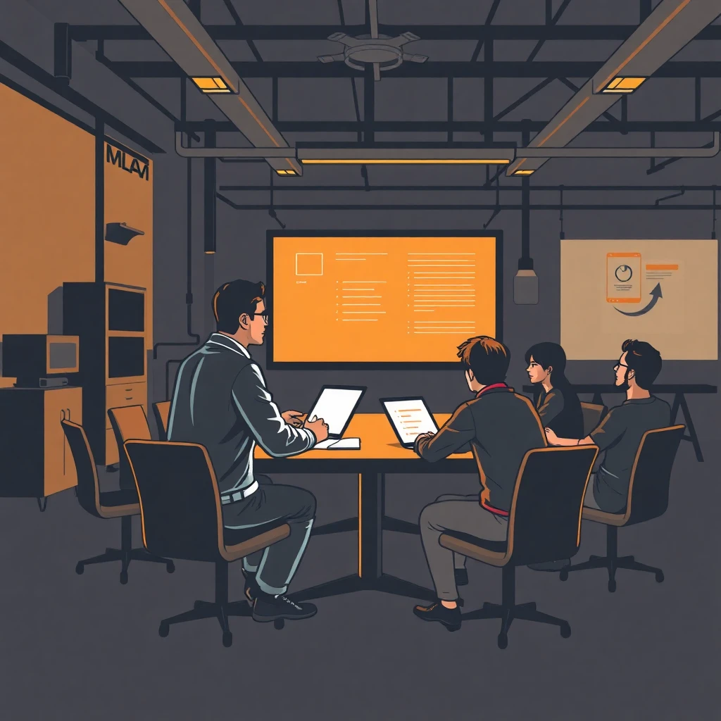 Reunión de desarrollo de software
