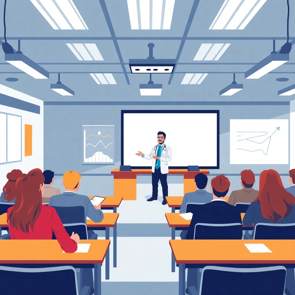 Profesor en acción en un aula