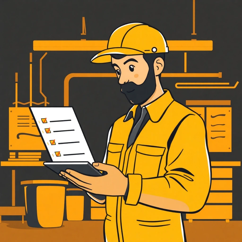 Supervisor de limpieza en acción