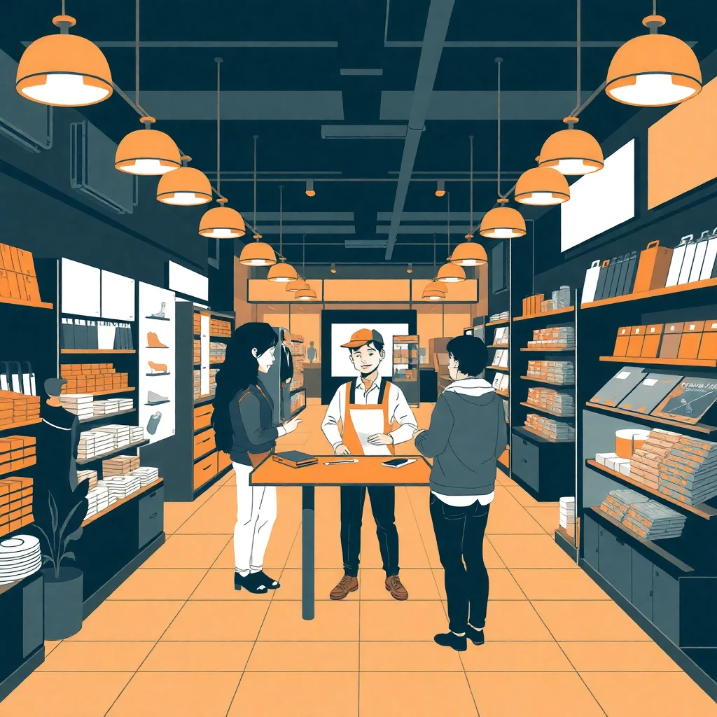 Trabajador de retail en tienda
