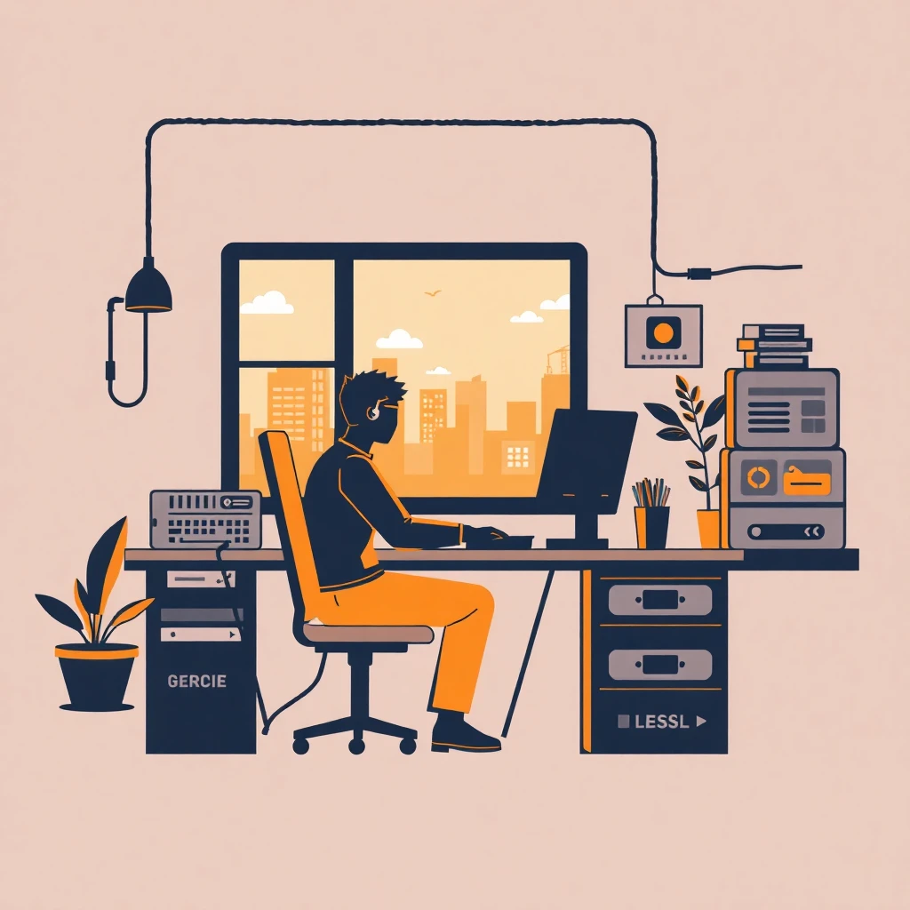 Trabajando remotamente desde casa