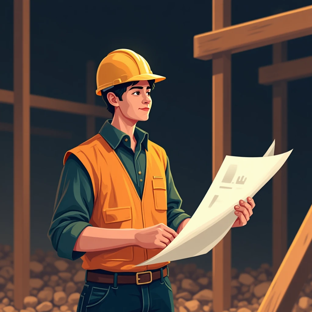 Trabajador experimentado en construcción