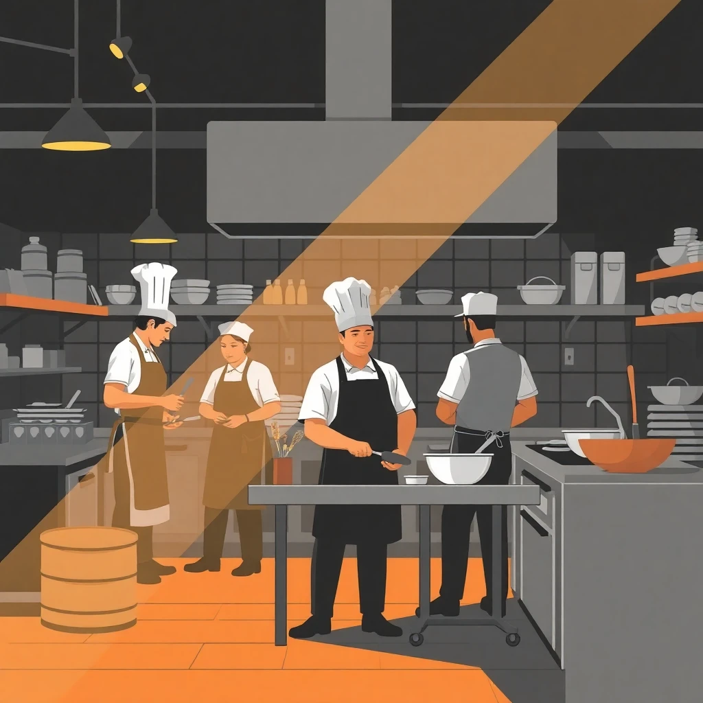 Trabajo en equipo en la cocina