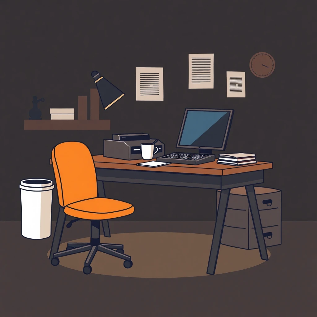 Mesa de trabajo organizada