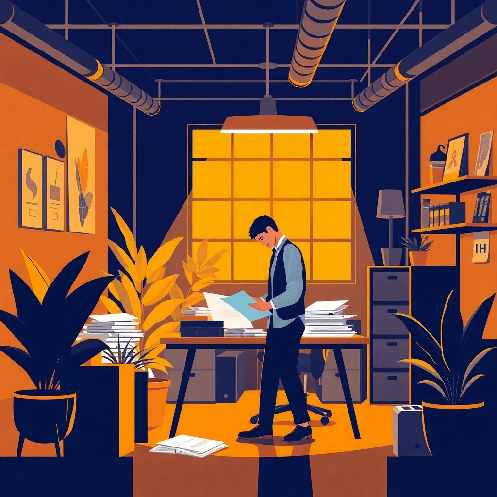 Organización en oficina moderna