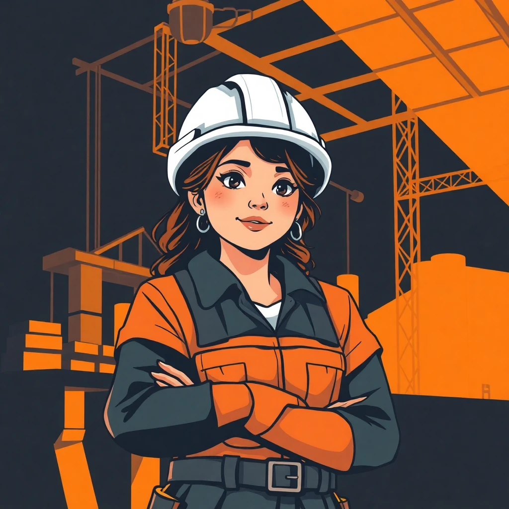 Mujer en la construcción