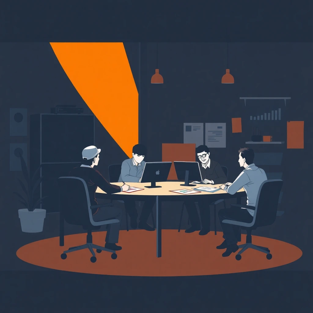 Reunión de equipo en un entorno de oficina