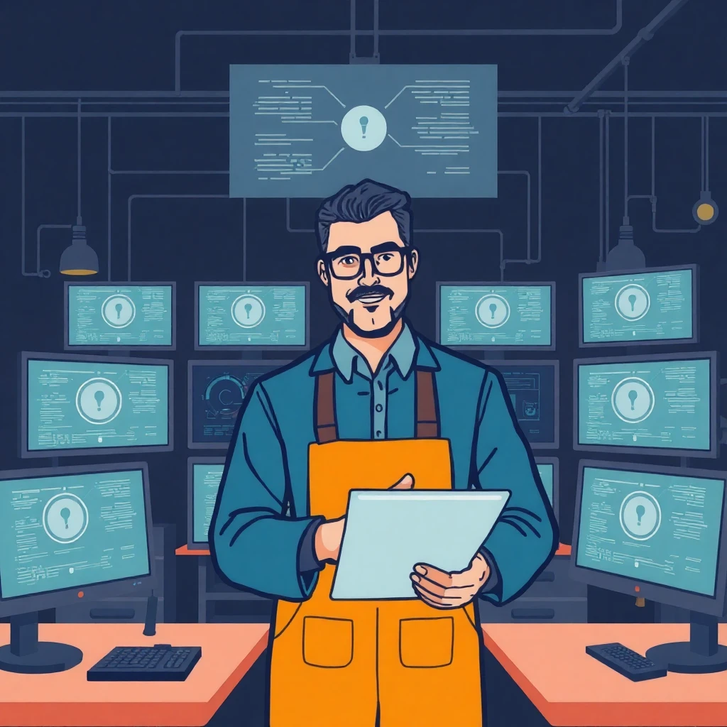 Profissional de TI trabalhando