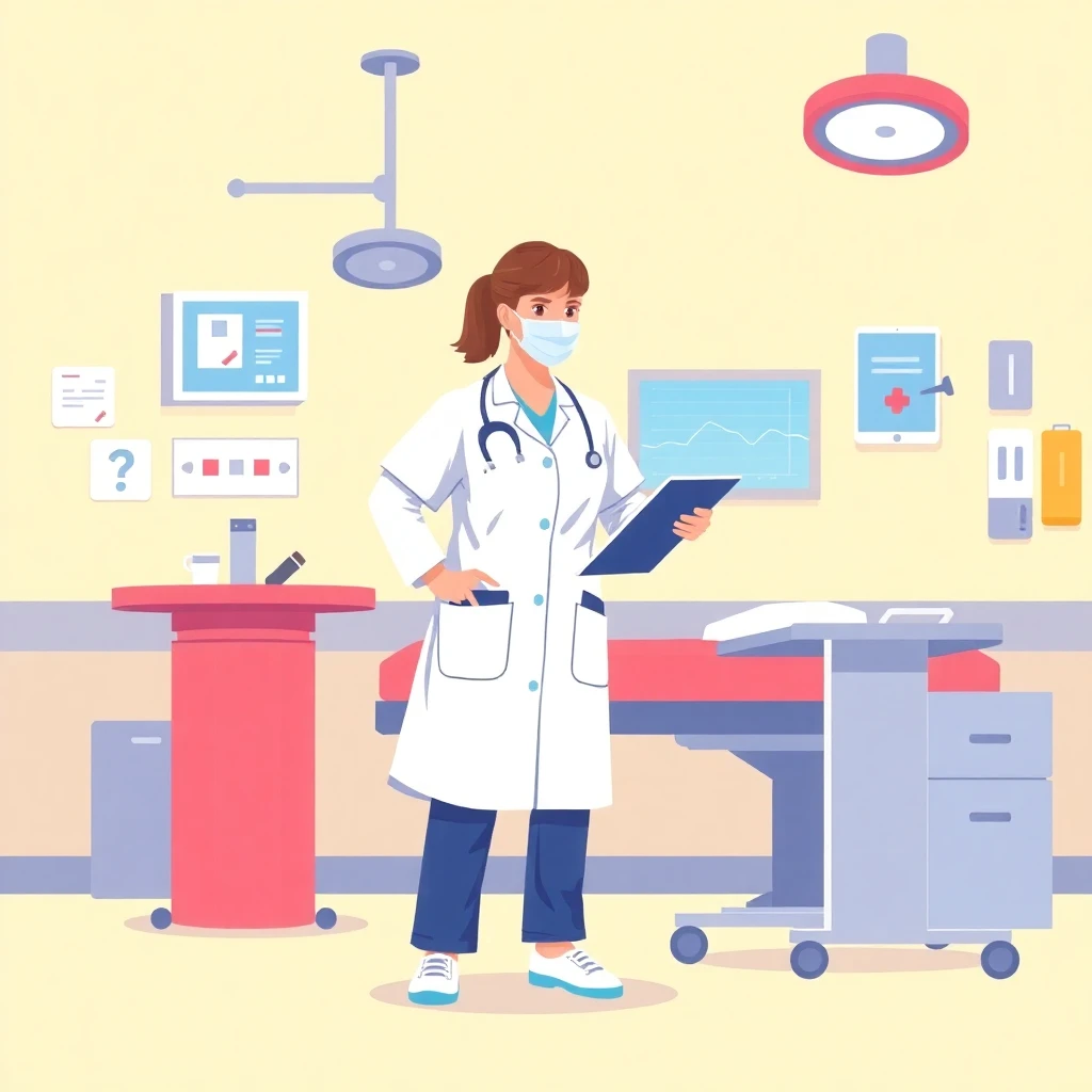 Pflegekraft in einem Krankenhaus