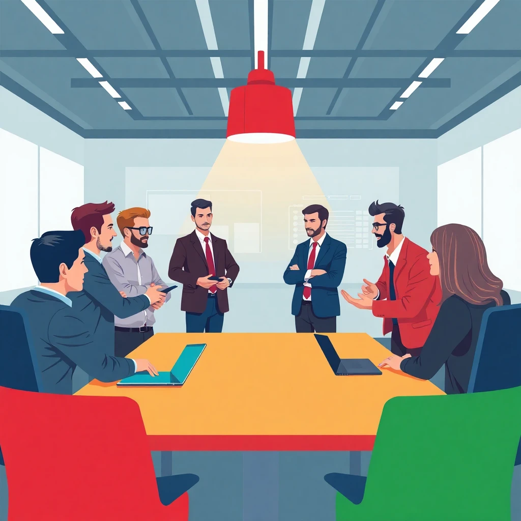 Erfahrene Teams bei strategischen Besprechungen