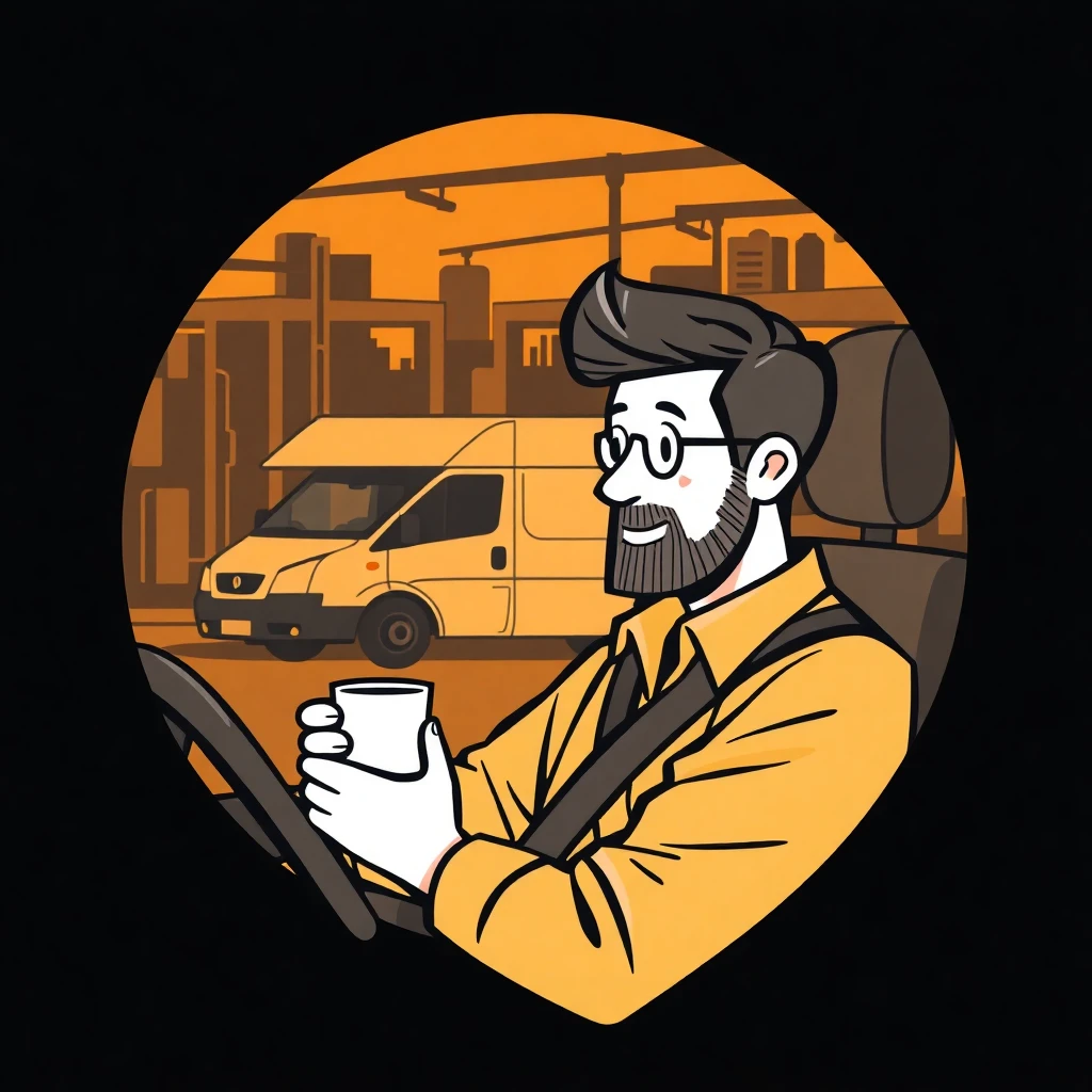 Driver enjoying a break