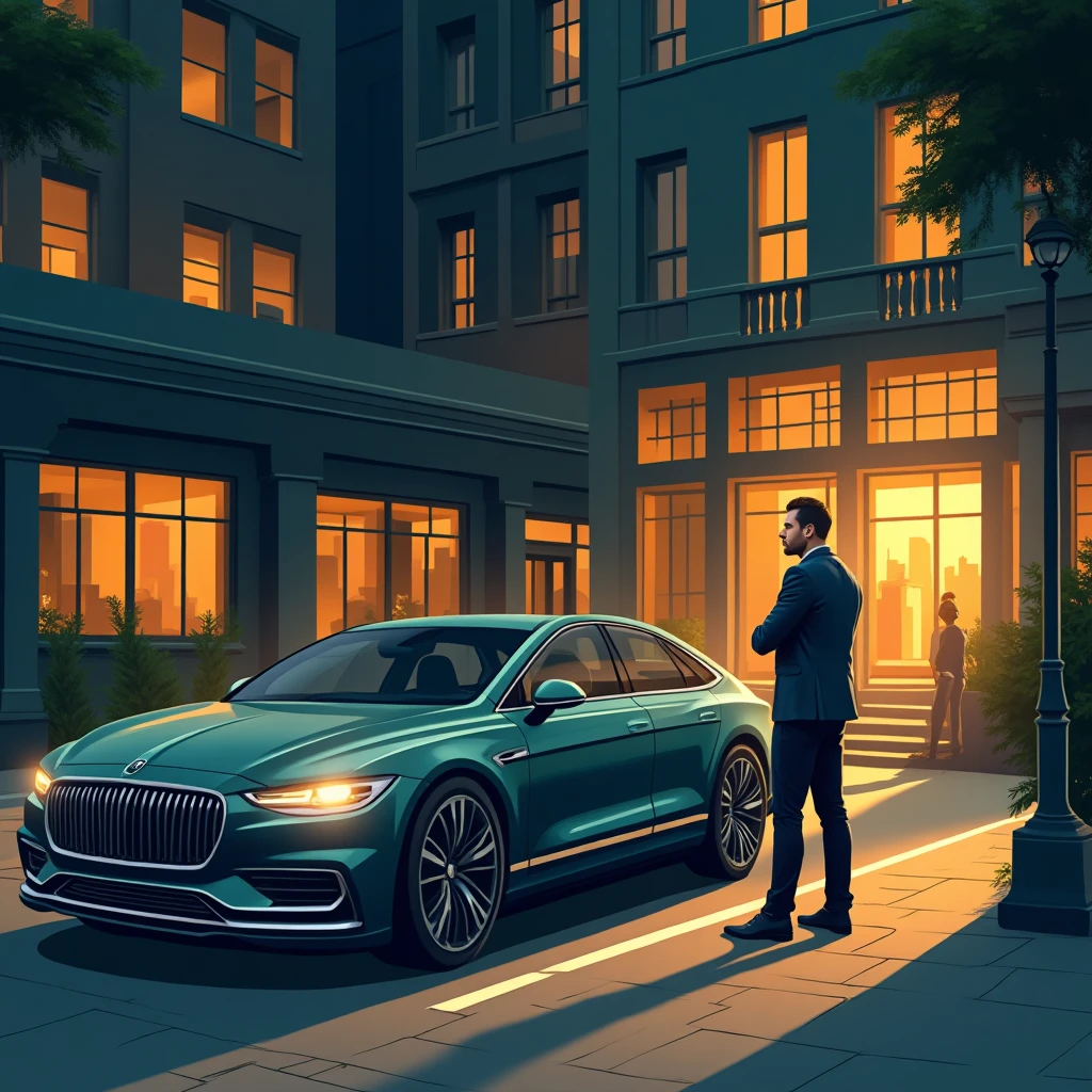 Personal driver with luxury car