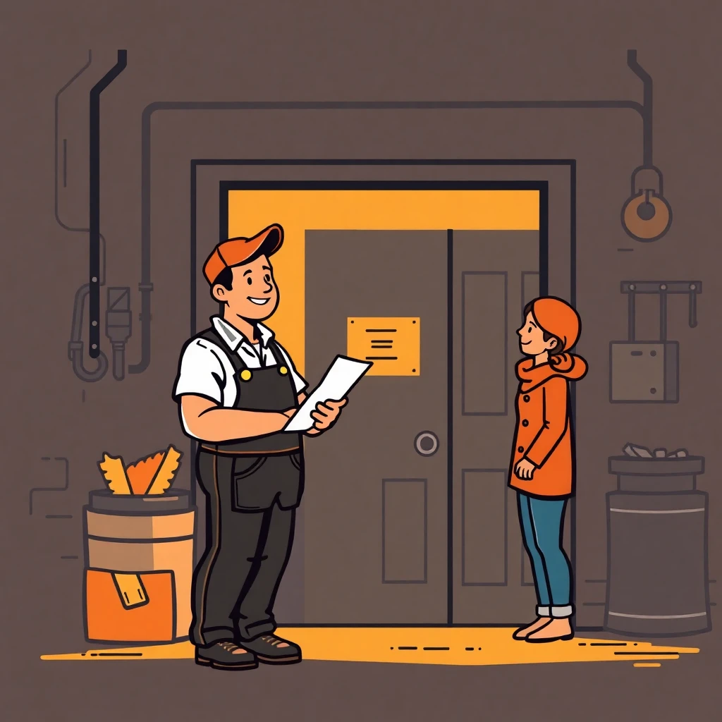 Conductor de reparto recibiendo propinas