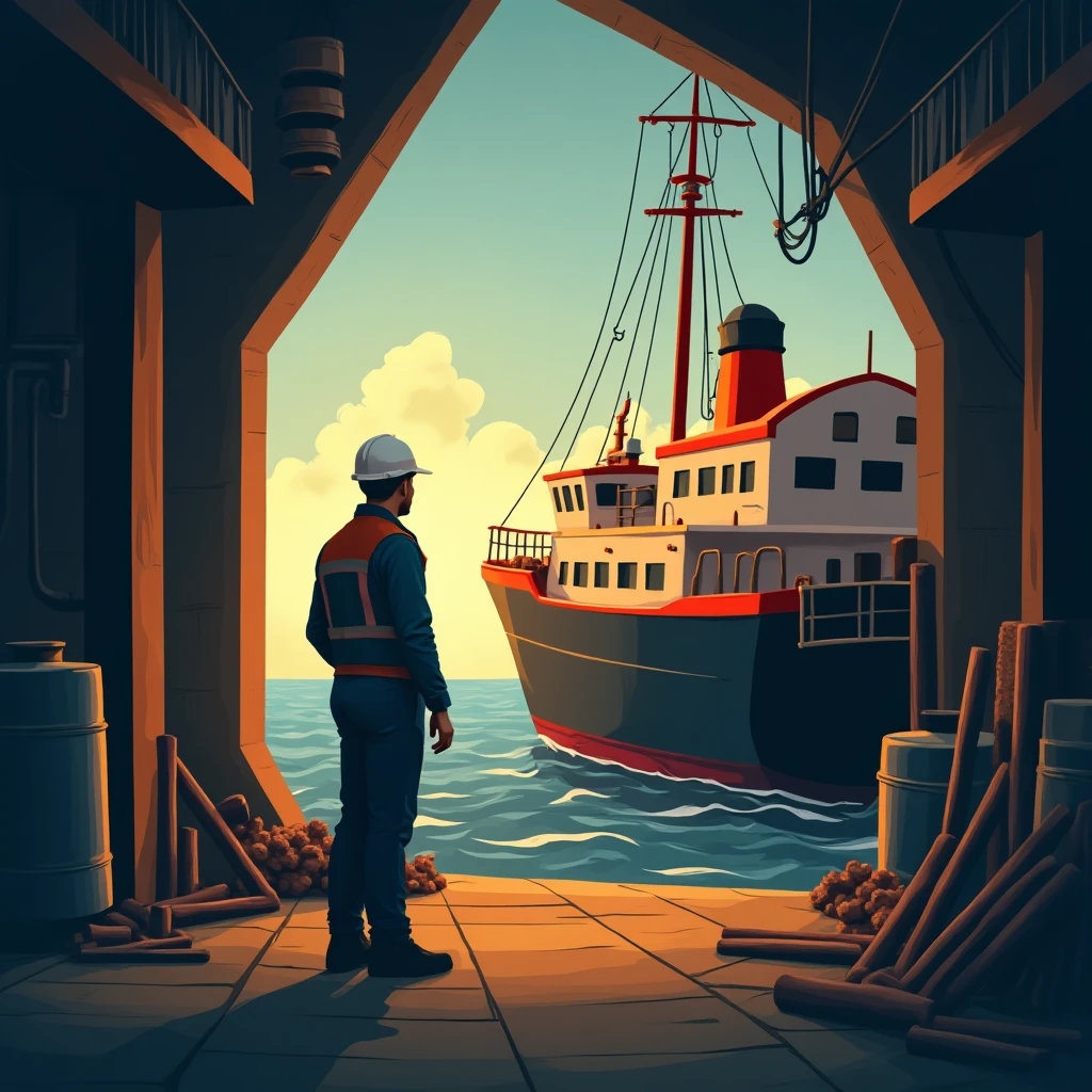 Ingeniero naval en astillero