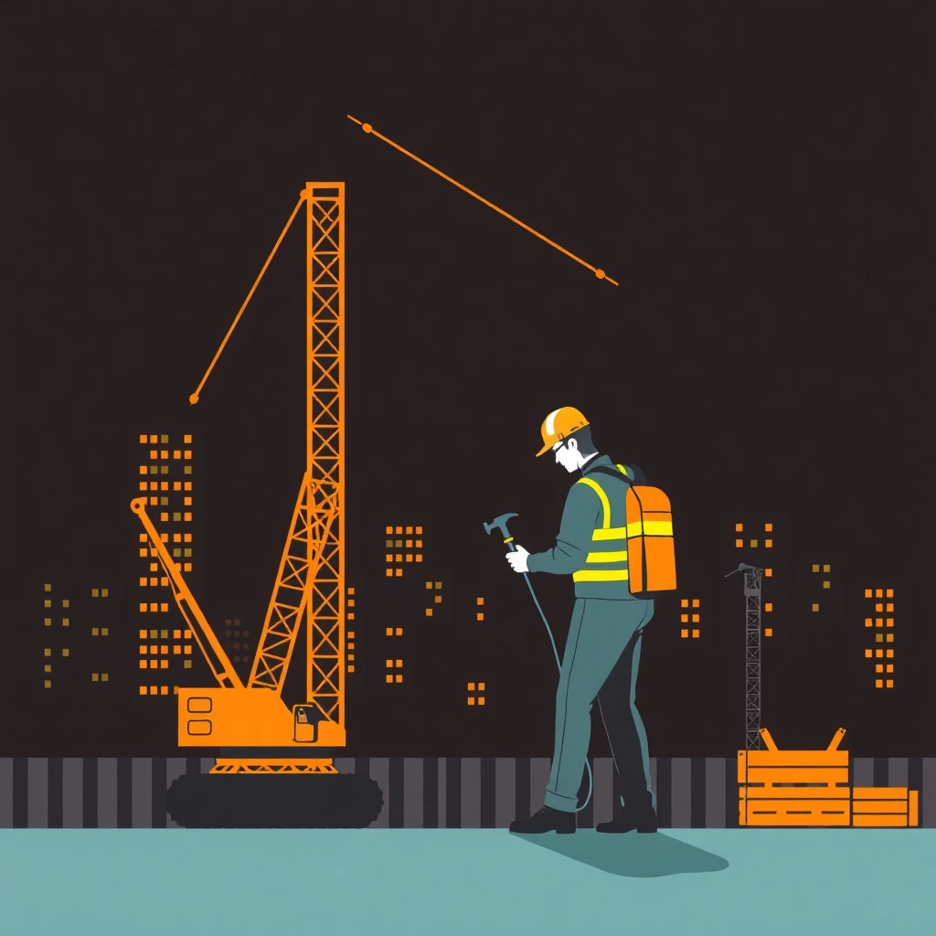 Crane operator at work