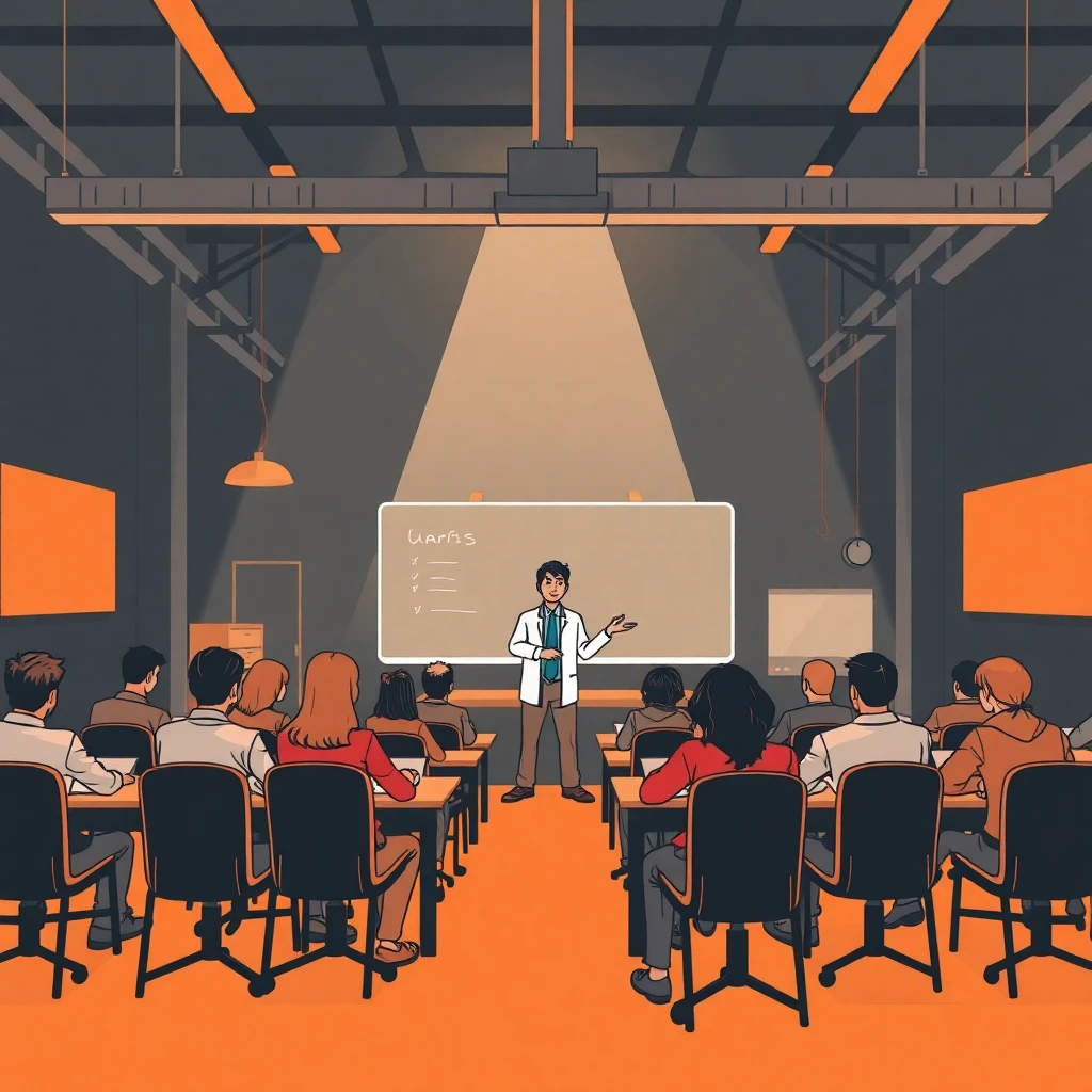 Escena de enseñanza en aula