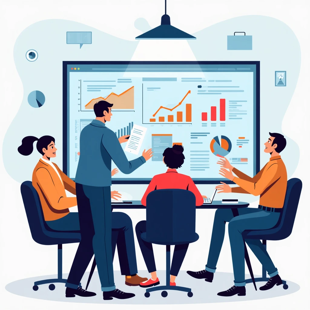 Gerente de proyectos revisando gráficos