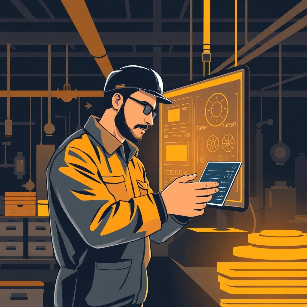 Engenheiro de produção em ambiente industrial