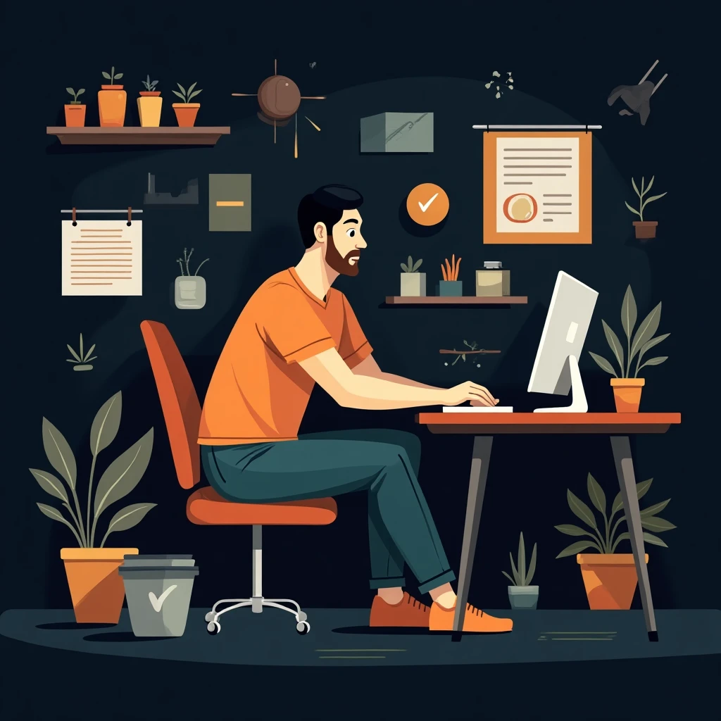 Desenvolvedor de software trabalhando em projeto