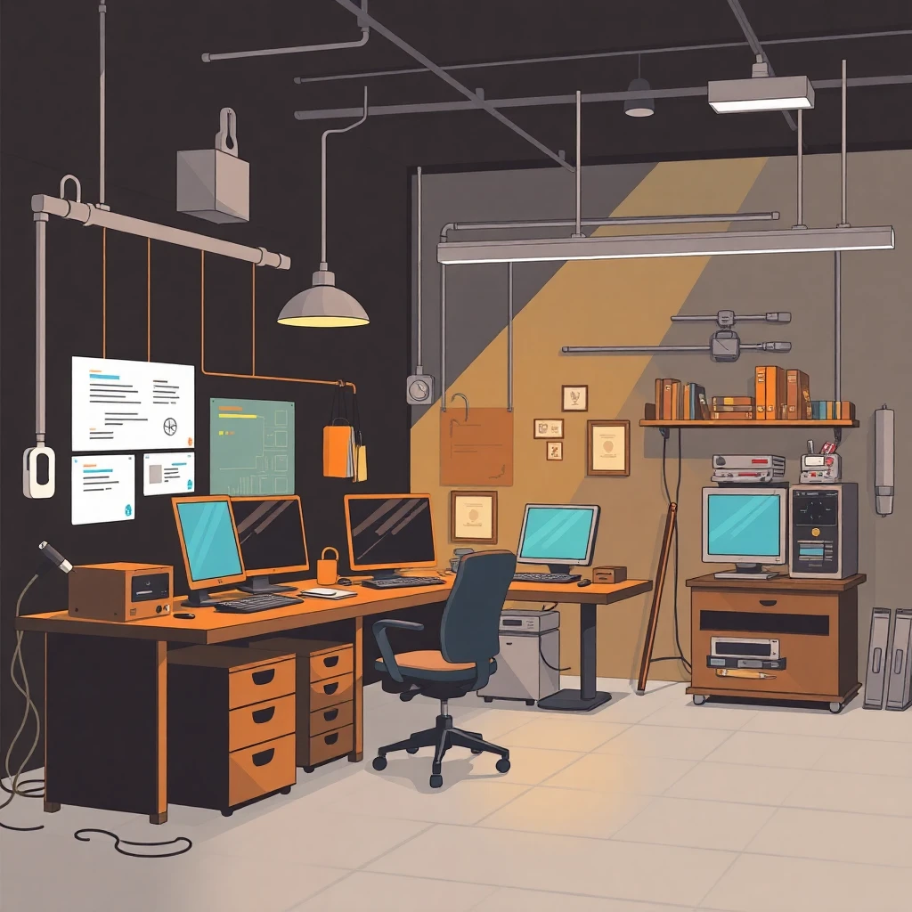 Ambiente de trabalho tecnológico