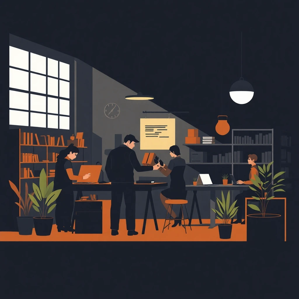 Ambiente de trabajo en oficina