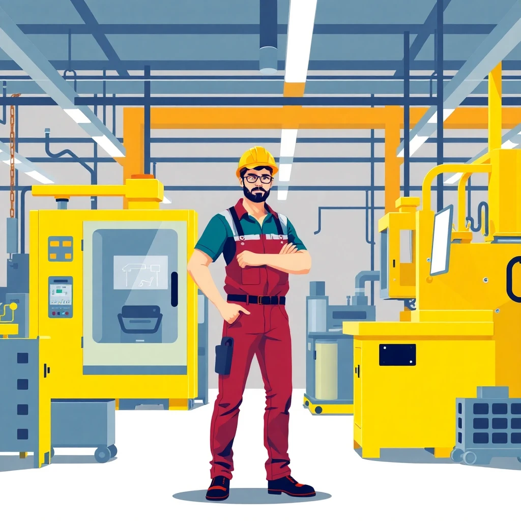 Moderner Fabrikarbeitsplatz