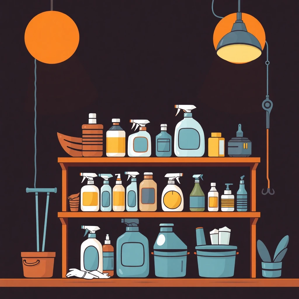 Organized cleaning supplies