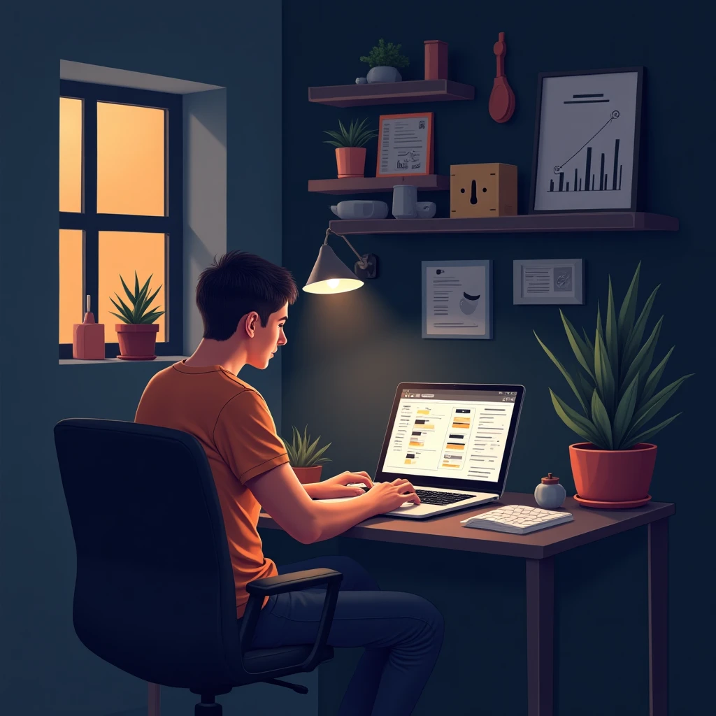 Remote finance work setting