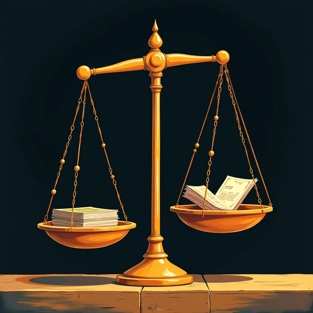 Balance scales weighing options